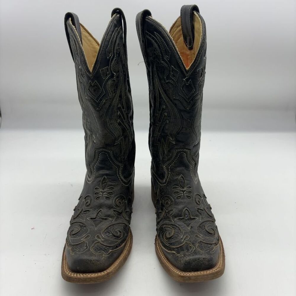 Corral Embroidered Square Toe Cowboy Boots